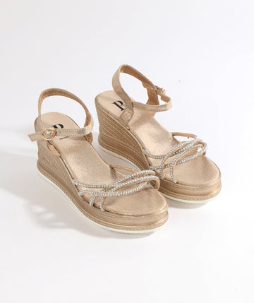 Women`s Pearl Summer Sandals - Gold