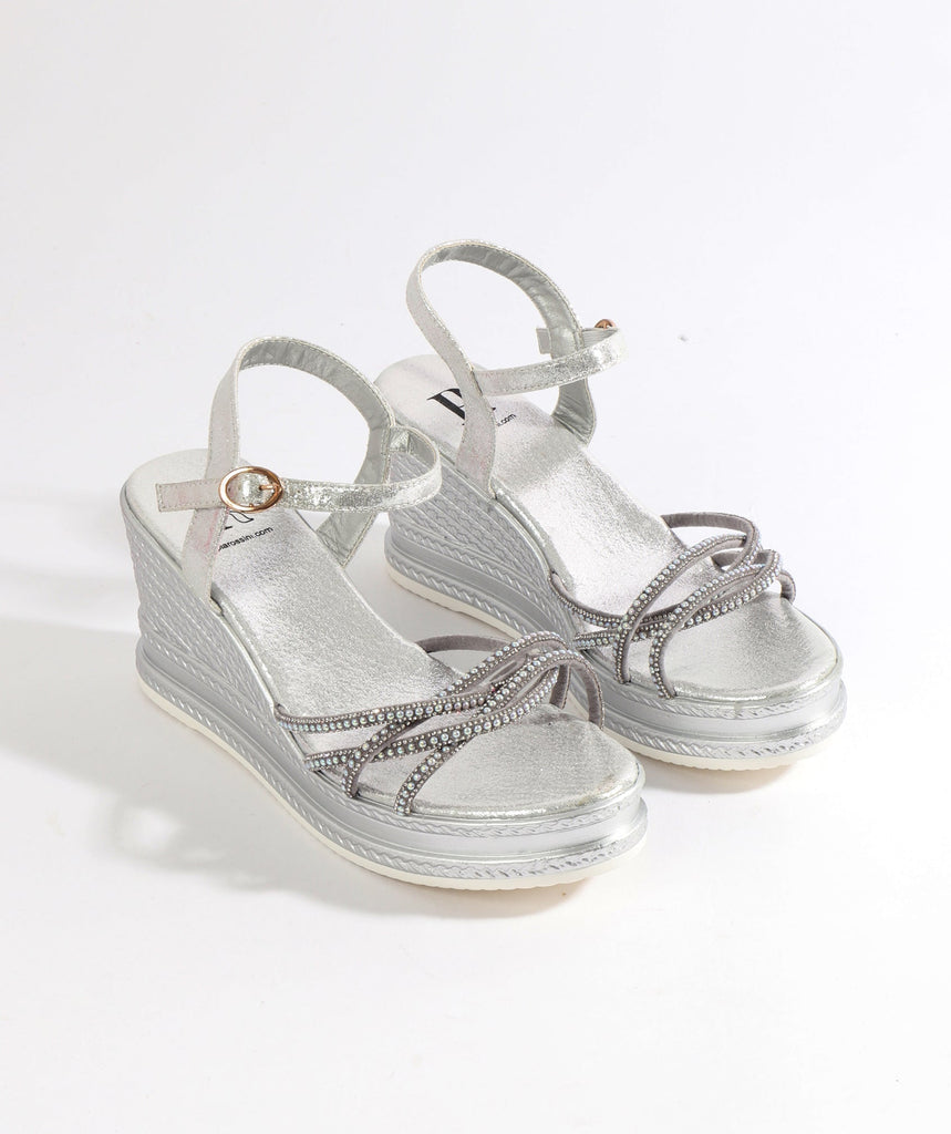 Women`s Pearl Summer Sandals - Silver